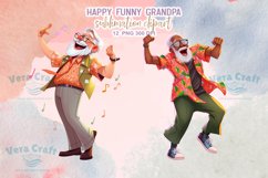 Happy Funny Grandpa Sublimation Clipart PNG Product Image 7