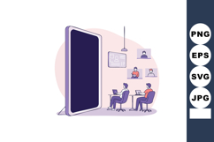 Remote work collaboration with large digital device and vide Product Image 1
