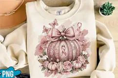 Pink Ribbon Pumpkin PNG Designs Product Image 5