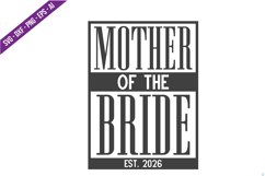 Mother of the Bride 2026 Svg Design Product Image 1