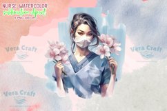 Nurse Watercolor Sublimation Clipart Product Image 7