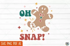 Retro Christmas svg, Oh Snap svg, Merry Christmas svg Product Image 2
