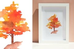 Fall Forest Landscape Creator. Watercolor clipart PNG Product Image 7