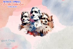 Patriotic Symbols Watercolor Sublimation Clipart Product Image 7