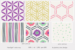 Midnight Hive - Seamless Honeybee Floral Patterns Collection Product Image 7