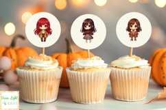 Kawaii Chibi Fall Girls Clipart, Autumn Cute Fashion Girls Product Image 6