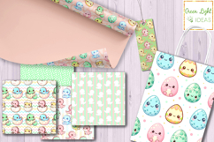 Cute Baby Dinosaurs Digital Papers, Dino Seamless Patterns Product Image 6