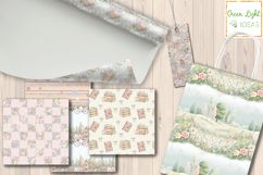 Cottage Spring Seamless Patterns, Floral Garden Backgrounds Product Image 6