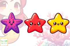 Cute Mermaids Clipart, Kawaii Sea Life Graphics, Ocean PNG Product Image 6