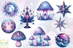 Celestial Galaxy Mystical Cosmic Clipart, Magical Graphics Product Image 6