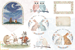 Folk Valentines Clipart, Romantic Animals Graphics PNG Product Image 6