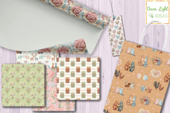 Folk Valentines Seamless Patterns, Love Animals Backgrounds Product Image 6