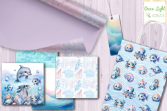 Sea Animals Digital Papers, Ocean Backgrounds, Under The Sea Product Image 6