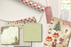 Vintage Christmas Digital Papers, Holidays Backgrounds Product Image 6