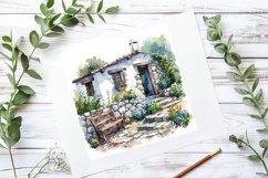 Cozy Garden watercolor Clipart Bundle- 16, JPG Product Image 1