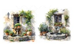 Cozy Garden watercolor Clipart Bundle- 16, JPG Product Image 3