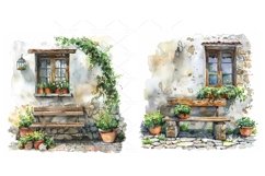 Cozy Garden watercolor Clipart Bundle- 16, JPG Product Image 4