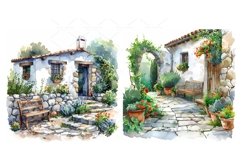 Cozy Garden watercolor Clipart Bundle- 16, JPG Product Image 7