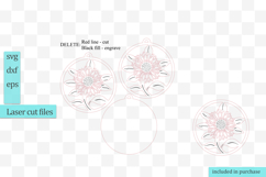 Sunflower Suncatcher Ornament svg Product Image 4