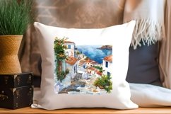 greek village watercolor Clipart Bundle- 10, JPG Product Image 2