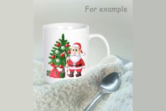 Santa Claus sublimation design, Christmas tree Santa PNG Product Image 3