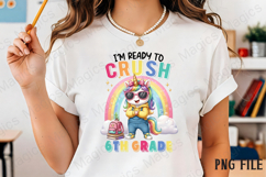 6TH Back to School Unicorn Sublimation Product Image 2