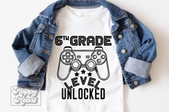 6th Grade Unlocked Level Up SVG - Back To School Gamer PNG Product Image 3