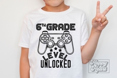 6th Grade Unlocked Level Up SVG - Back To School Gamer PNG Product Image 5