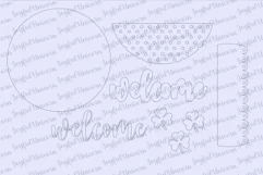St. Patrick's Day Welcome Sign SVG | Wood Door Hanger SVG Product Image 2