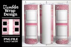 Pink Photo Sublimation Tumbler Skinny Template 20 oz Product Image 2
