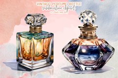 Vintage Perfume Bottles Sublimation Clipart Product Image 7