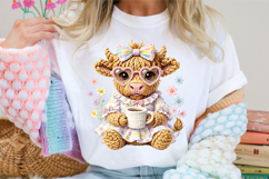 Cute Highland Cow Easter png Product Image 1