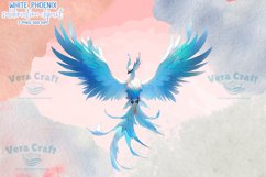 White Phoenix Watercolor Sublimation Clipart Product Image 7