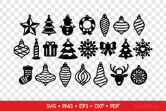 Cute Christmas Earrings SVG Bundle, Xmas Jewelry Laser Cut Product Image 2