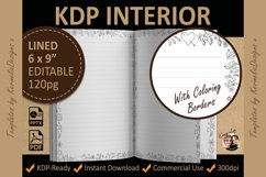 6x9&quot; FLORAL LINED COLORING Interior Editable Template | KDP