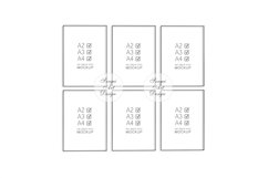 A4 A3 A2 Digital Black Frame Mockup Product Image 2