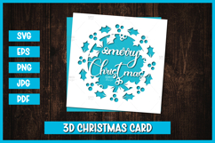 12 Merry Christmas Greeting Paper Cut Card I Christmas Card Product Image 8