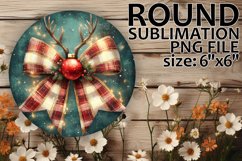 Cozy Round Keychain Magic, Holiday Bow Product Image 1