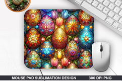 Easter Eggs Mouse Pad Sublimation, Easter Mouse Pad PNG Product Image 1