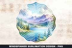 Mountains Wind Spinner Sublimation Design Product Image 1