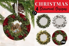 4 Christmas Photo Ornament PNG Product Image 1