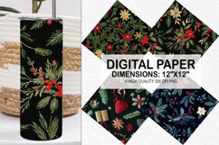 Christmas Embroidery Seamless Digital Paper Product Image 1