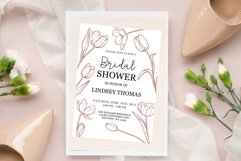 Tulip Line Art, Botanical Clipart SVG &amp; PNG Product Image 2