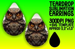 Charming Owl Print Earrings Product Image 1
