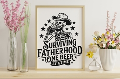 Surviving Fatherhood One Beer At A Time Svg, Skeleton Svg. Product Image 8