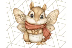 Fall Fairy Animal Clipart PNG, Woodland Creatures With Wings Product Image 3