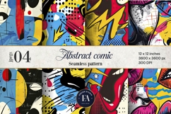 Pop Art Digital Paper |Comic Book Background Product Image 1