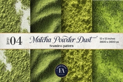 Matcha Powder Texture, Green Matcha Dust Digital Paper Product Image 1