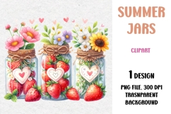Summer Clipart, Bottles and Jars, PNG Product Image 1