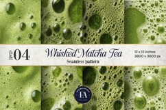 Matcha Foam Texture, Green Bubble Pattern Product Image 1